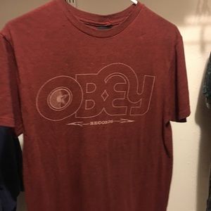 Obey Records Red T-Shirt